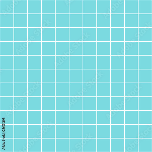 Flat Blue Bathroom Seamless Pattern. Vector Illustration of Tile Wall Background. (ID: 756051205)