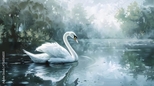 White swan lake 