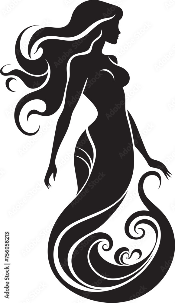 Marine Melody Vector Mermaid Logo with Ephemeral Beauty Sapphire Siren Vector Logo of a Captivating Mermaid Marine Melody Vector Mermaid Logo with Ephemeral Beauty Sapphire Siren Vector Logo of a Captivating Mermaid