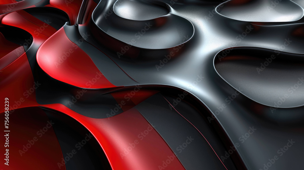 black and red wave premium abstract background banner