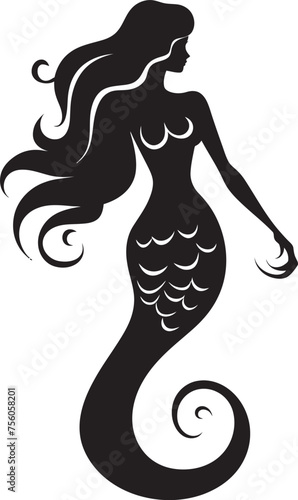 Undersea Enigma Mermaid Vector Logo Rapture Poseidons Pearl Vector Mermaid Logo Extravaganza