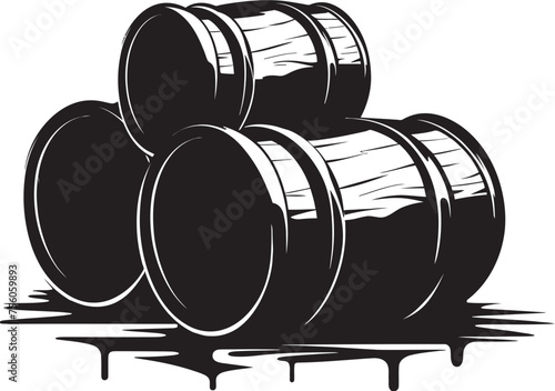 Coalwood Cask Black Barrel Emblem Design Twilight Tannin Stylish Black Barrel Icon
