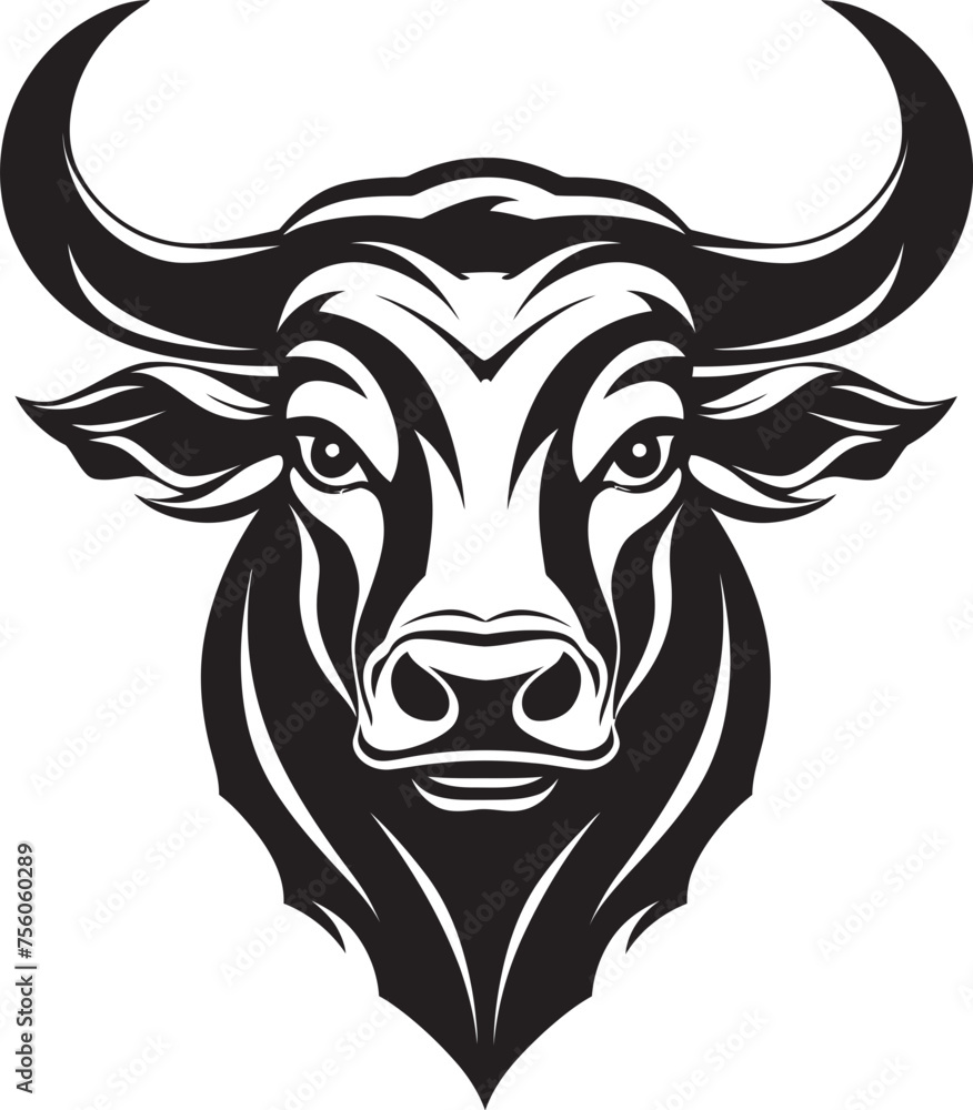 Cartoon Bull Blitz Full Body Vector Icon Whimsical Whiskers Bull Vector Emblem
