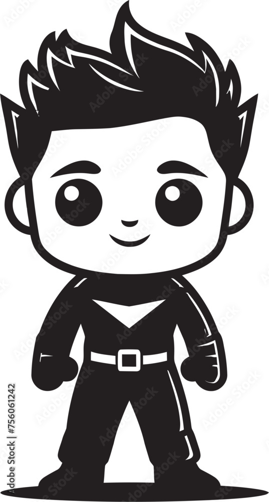Dynamic Doll Adorable Hero Vector Symbol Lil Legend Cute Superhero Vector Logo Dynamic Doll Adorable Hero Vector Symbol Lil Legend Cute Superhero Vector Logo