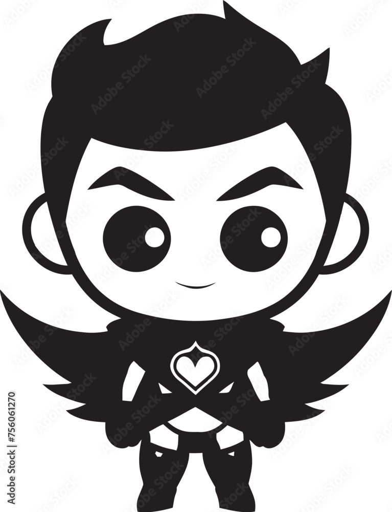 Superheroic Charm Adorable Hero Icon Dynamic Doll Cute Superhero Symbol