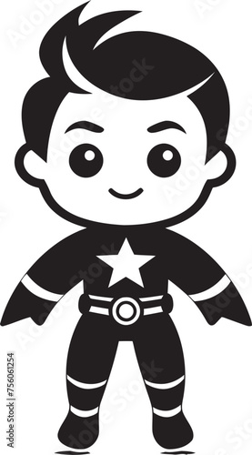 Fototapeta Naklejka Na Ścianę i Meble -  Mini Marvel Cute Superhero Emblem Heroic Hug Adorable Hero Symbol