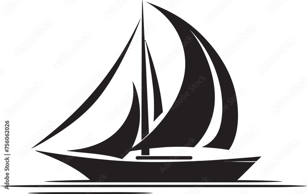 Oceanic Simplicity Boat Logo Vector Bare Essentials Boat Minimalist Icon Design