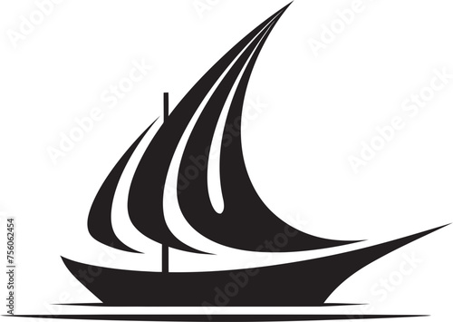 Pint Size Prowess Vector Logo of Minimal Boat Barely a Breeze Minimalist Boat Emblem
