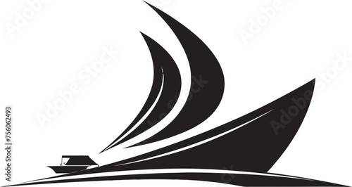 Wee Watercraft Minimalist Boat Icon Design Sublime Seafaring Vector Logo of Minimal Boat