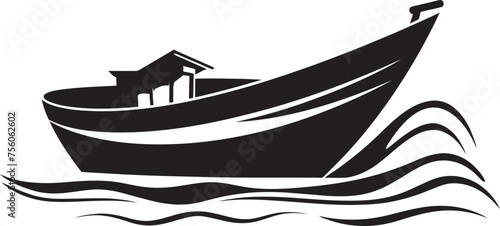 Wee Watercraft Minimalist Boat Icon Design Sublime Seafaring Vector Logo of Minimal Boat