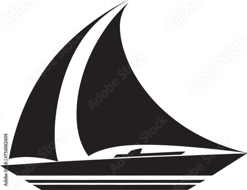 Soft Sailing Minimal Boat Vector Logo Wee Watercraft Minimalist Boat Icon Design