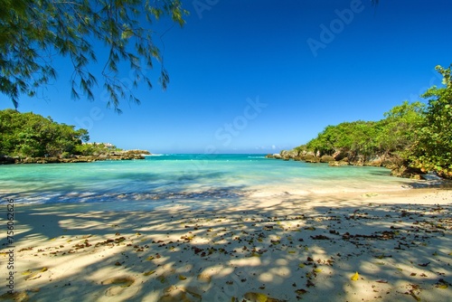 Jamaica caribian blue see and beach photo