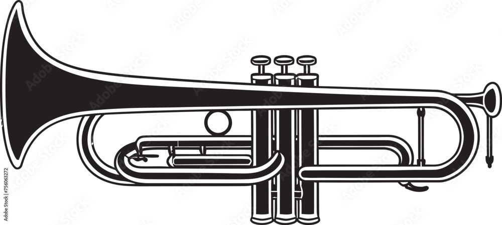 Trumpet Harmony Iconic Music Logo Brass Brilliance Golden Trumpet Symbol Trumpet Harmony Iconic Music Logo Brass Brilliance Golden Trumpet Symbol
