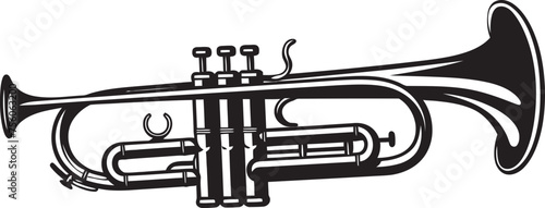 Melody Maker Trumpet Vector Emblem Harmonic Echoes Iconic Trumpet Design