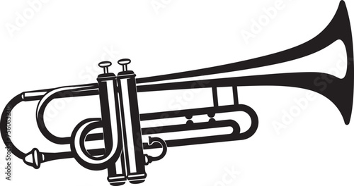 Harmony Blast Trumpet Vector Logo Sonic Serenade Music Trumpet Emblem