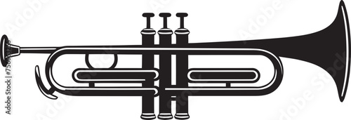 Sonic Harmony Melodic Trumpet Logo Trumpet Echo Iconic Symbol Design