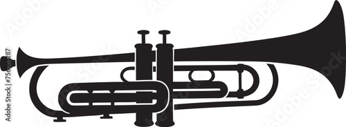 Melody Maker Trumpet Logo Emblem Brass Beauty Musical Trumpet Symbol