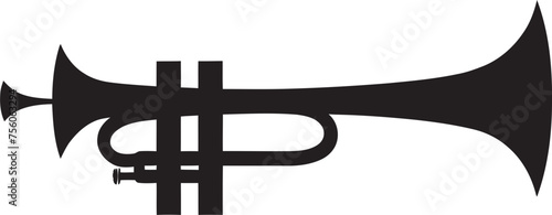 Brass Brilliance Golden Trumpet Symbol Harmonic Echoes Melodic Trumpet Vector