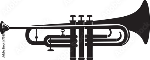 Brass Serenade Golden Trumpet Icon Sonic Harmony Melodic Trumpet Logo