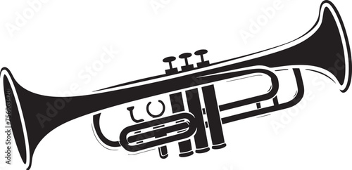 Symphonic Sound Trumpet Vector Design Trumpet Echo Music Icon Emblem