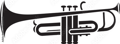 Sonic Serenity Music Trumpet Icon Trumpet Crescendo Melodic Vector Design