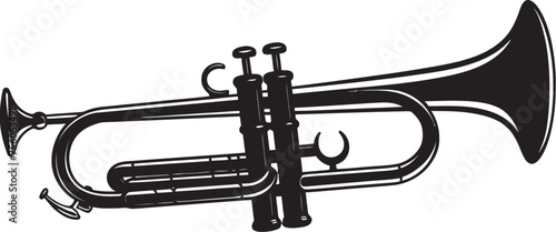 Sonic Serenade Music Trumpet Symbol Harmonic Echoes Trumpet Icon Design