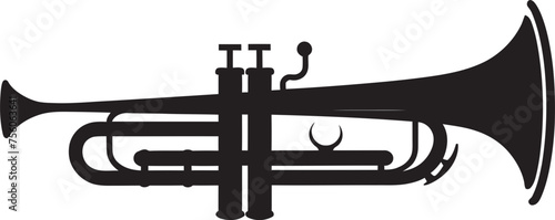 Harmonic Horn Vibrant Icon Vector Sonic Serenity Musical Trumpet Symbol
