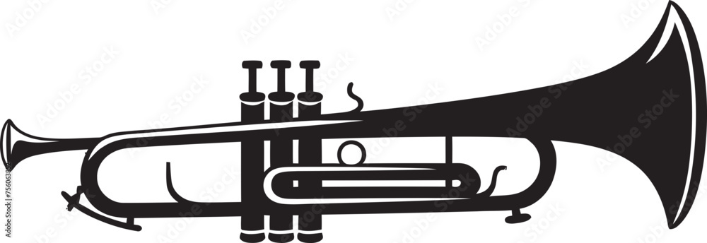Melodic Marvel Musical Trumpet Emblem Brass Blast Trumpet Vector Design Melodic Marvel Musical Trumpet Emblem Brass Blast Trumpet Vector Design