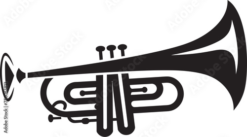 Trumpet Tune Musical Trumpet Icon Emblem Symphonic Sounds Sound Icon Vector