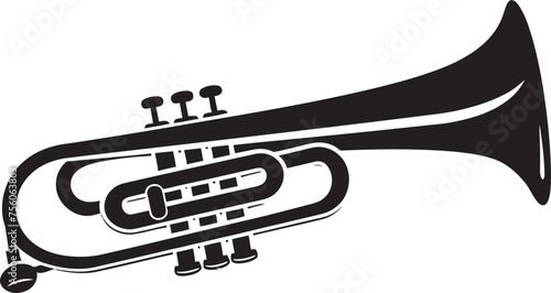 Trumpet Tune Sound Icon Emblem Symphonic Sounds Musical Trumpet Symbol