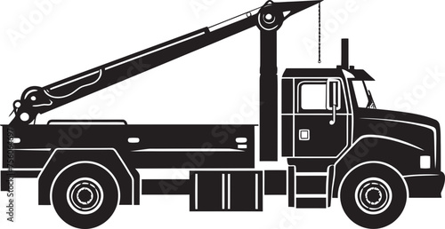 High Rise Hauler Truck Crane Logo Design Crane Commander Truck Crane Icon Emblem