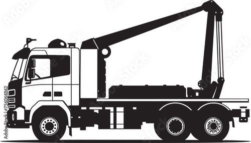 Crane Commanders Truck Crane Icon Emblem Tower Titans Crane Truck Vector Symbol