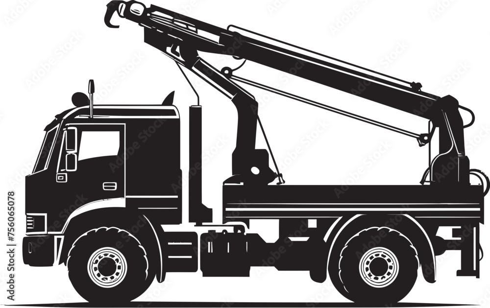 Mobile Mastery Crane Truck Vector Icon Elevated Efficiency Truck Crane Symbol Design Mobile Mastery Crane Truck Vector Icon Elevated Efficiency Truck Crane Symbol Design