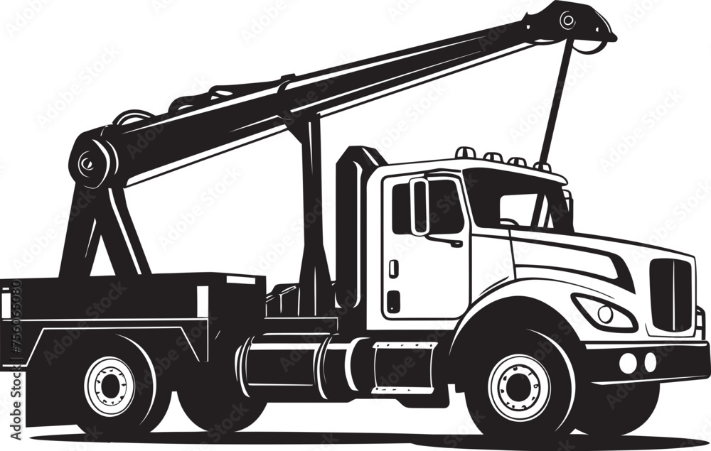 CraneCraft Sturdy Truck Crane Logo Emblem Mobile Mastery Crane Truck Vector Icon CraneCraft Sturdy Truck Crane Logo Emblem Mobile Mastery Crane Truck Vector Icon