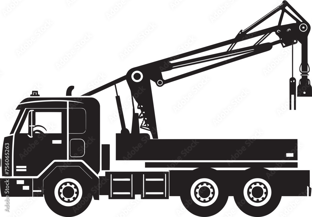 High Rise Hero Truck Crane Logo Vector Heavy Duty Hoist Truck Crane Vector Logo High Rise Hero Truck Crane Logo Vector Heavy Duty Hoist Truck Crane Vector Logo