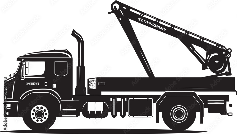 Tower Titan Truck Crane Icon Logo Skyward Strength Crane Truck Vector Symbol