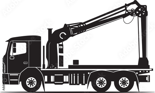 Crane Commanders Truck Crane Symbol Vector Tower Titans Crane Truck Logo Design