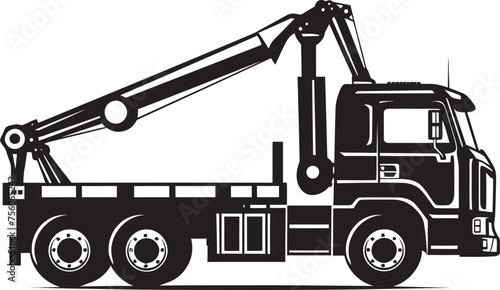 Lifting Legends Crane Truck Emblem Design Crane Commanders Truck Crane Symbol Vector