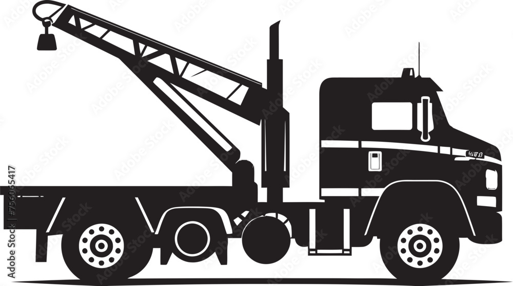 Elevated Efficiency Truck Crane Symbol Design Lifting Legend Crane Truck Icon Logo Elevated Efficiency Truck Crane Symbol Design Lifting Legend Crane Truck Icon Logo