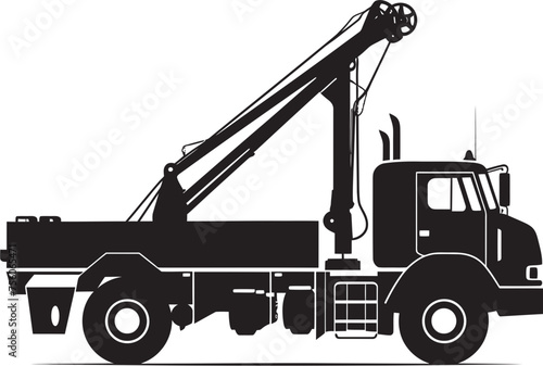 Titan Hauler Truck Crane Vector Symbol Crane Commander Truck Crane Logo