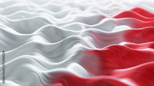 red and white photograph of a wavy background generative ai