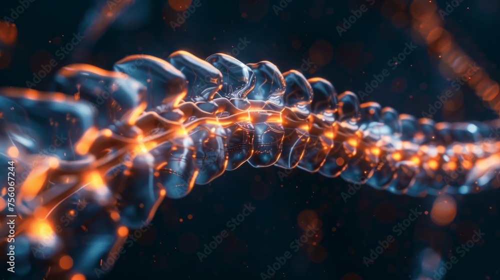representation of a human spinal cord, medicine concept generative ai representation of a human spinal cord, medicine concept generative ai