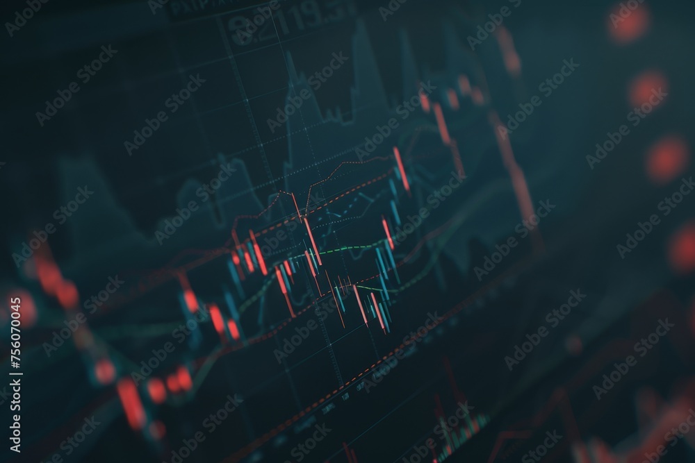 digital graph stock market trading investment