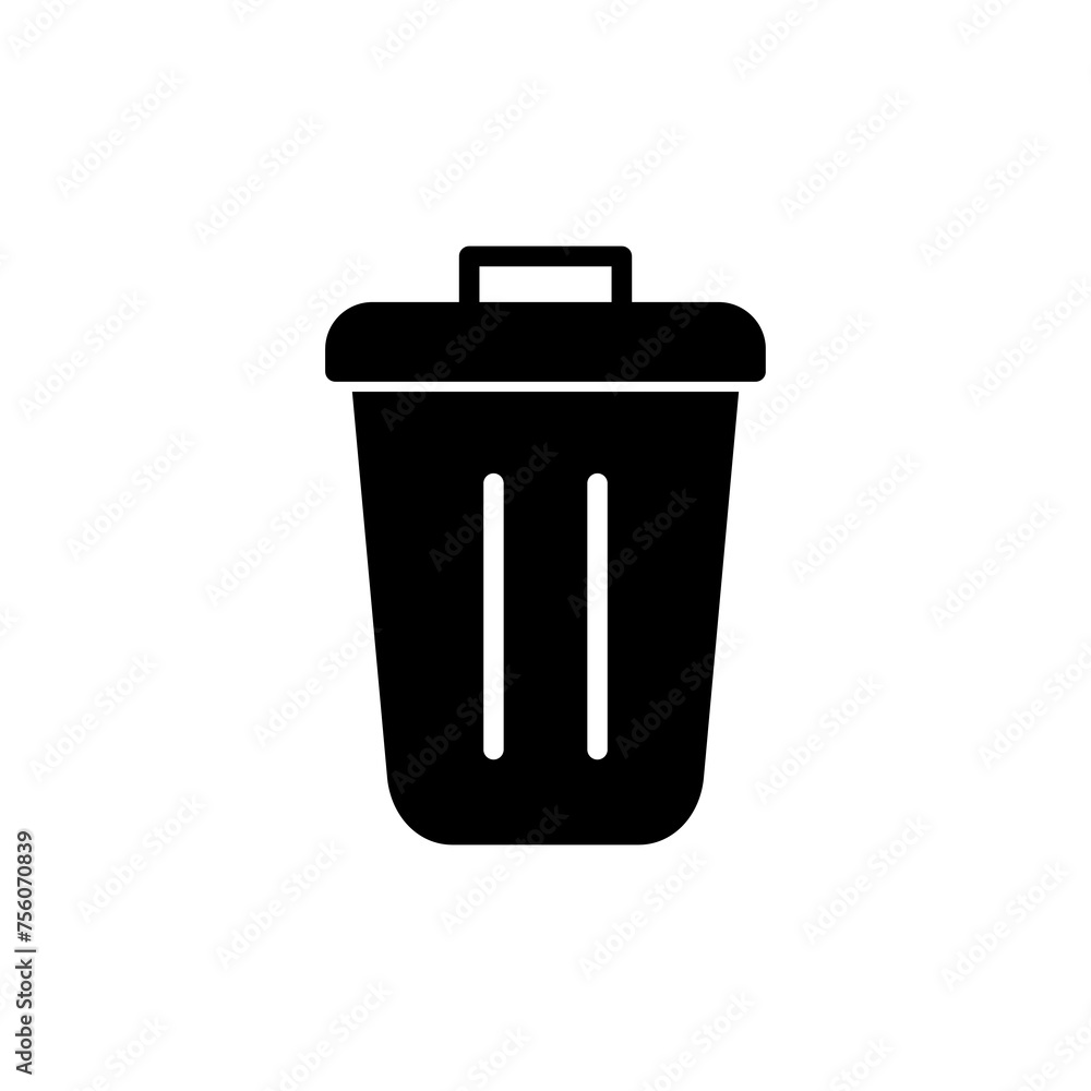 Trash icon vector isolated on white background. trash can icon. Delete icon vector Trash icon vector isolated on white background. trash can icon. Delete icon vector