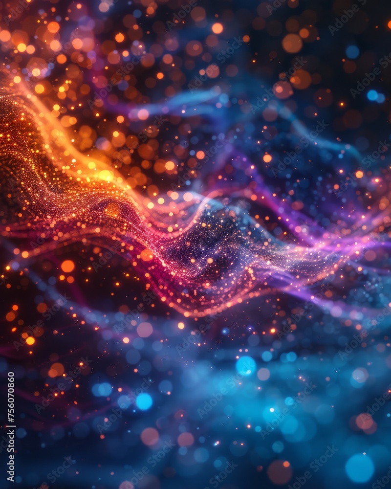 Abstract visualization of digital connectivity, vibrant lines intertwining Abstract visualization of digital connectivity, vibrant lines intertwining