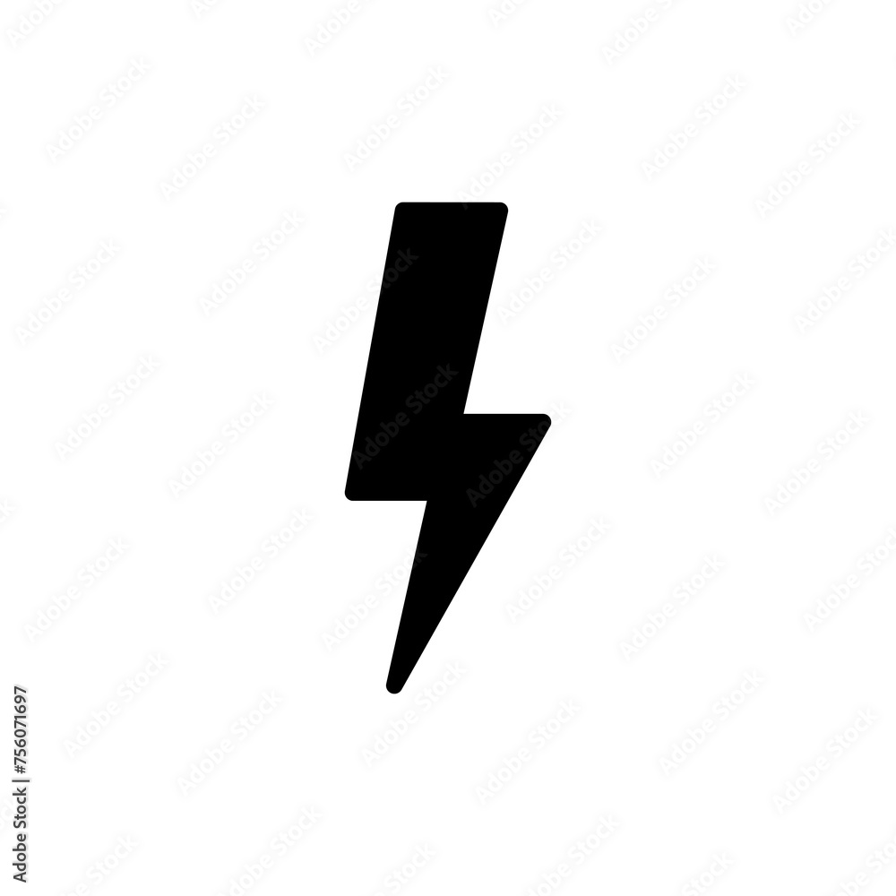 Lightning icon vector isolated on white background. Bolt icon vector. Energy and thunder electric icon Lightning icon vector isolated on white background. Bolt icon vector. Energy and thunder electric icon
