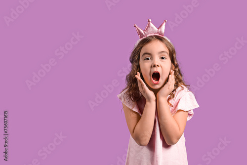 Shocked little girl in part...