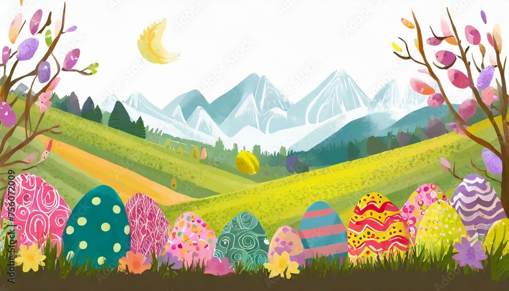 Naklejka premium easter background