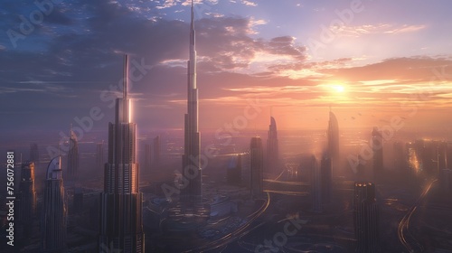 "Dawn's Embrace: The Promise of Tomorrow at Burj Khalifa"