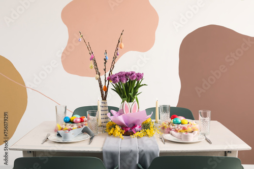 Interior of festive dining ...